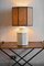 Ceramic Lamps with Bamboo Lampshades, Set of 2 2