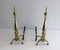 Vintage French Bronze Andirons, 1940s, Set of 2 14