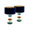 Mid-Century Italian Modern Style Murano Glass and Brass Table Lamps, Set of 2, Image 1