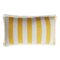 Striped Outdoor Happy Cushion Cover in Yellow and White with Fringes from Lo Decor 2