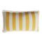 Striped Outdoor Happy Cushion Cover in Yellow and White with Fringes from Lo Decor, Image 2