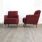 Vintage Burgundy Arm Chairs, 1960s, Set of 2 9