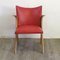 Vintage Red Skai Leather Chair, 1950s 4