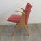 Vintage Red Skai Leather Chair, 1950s 5