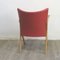 Vintage Red Skai Leather Chair, 1950s 6