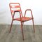 Vintage Industrial Orange Steel Chair, 1950s 4