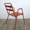 Vintage Industrial Orange Steel Chair, 1950s 5