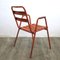 Vintage Industrial Orange Steel Chair, 1950s 6