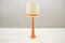 Vintage Large Floor Lamp in Orange Ceramic, 1960s, Image 4