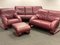 Set di divani Himola rosso vino, set di 4, Immagine 4