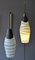 Mid-Century Czech Black & White Hand Painted Glass Wall Lights, Set of 2, Image 2