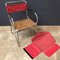 Diagonaler Stuhl aus Seil & roter Leinwand von Willem Hendrik Gispen für Gispen, 1930er 16