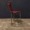 Chaise d'Appoint Tripode Vintage en Similicuir Rouge, 1960s 4