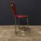 Vintage Red Leatherette Tripod Side Chair, 1960s, Image 4