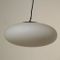 Italian Opaline Glass & Metal Ceiling Lamp, 1960s, Image 2