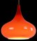 Lámpara colgante de vidrio naranja, Imagen 3