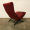 Adjustable Terra Red Fabric P40 Lounge Chair by Osvaldo Borsani for Tecno, 1950s 13