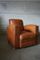 Industrial Cognac Leather Club Chair, 1930s 6
