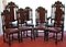 Victorian Hand-Carved Dining Chairs, 1850, Set of 8 1