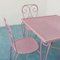 Tavolo e sedie da giardino vintage in ferro, anni '60, set di 5, Immagine 3