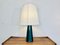 Large Vintage Danish Green & Blue Ceramic Table Lamp from Søholm, Image 5