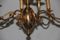 Mid Century Brass Chandeliers from Lumi, Set of 2 2