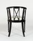 Black & White Armchairs from Wiener Werkstätten, 1950s, Set of 4 6