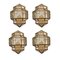 Vintage Spanish Sconces in Brass and Glass, Set of 4 1