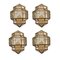Vintage Spanish Sconces in Brass and Glass, Set of 4, Image 1