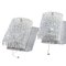 Wall Lights in Structured Glass and Aluminum from Hoffmeister, Germany, 1970s, Set of 2, Image 2