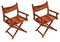 Faux Bamboo, Brass & Suede Folding Colonial Campaign Chairs by Galerie Leader, France, 1950s, Set of 2, Image 2
