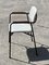 Metal Armchair in Oak and Imitation White Leather, 1950 3