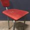 Chaise d'Appoint Tripode Vintage en Similicuir Rouge, 1960s 13