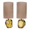 Tobacco Murano Glass Rock Table Lamps, Set of 2 1