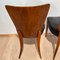 Czech H214 Chairs in Walnut & Faux Leather by J. Halabala, 1930s, Set of 2 6