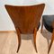 Czech H214 Chairs in Walnut & Faux Leather by J. Halabala, 1930s, Set of 2, Image 6