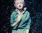 Imprimé Marilyn Monroe In Green par Nahum Sterling Baron 1