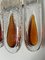 Italian Wall Sconces in Amber Murano Glass from Mazzega, 1970s, Set of 4 6