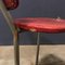 Vintage Red Leatherette Tripod Side Chair, 1960s, Image 9
