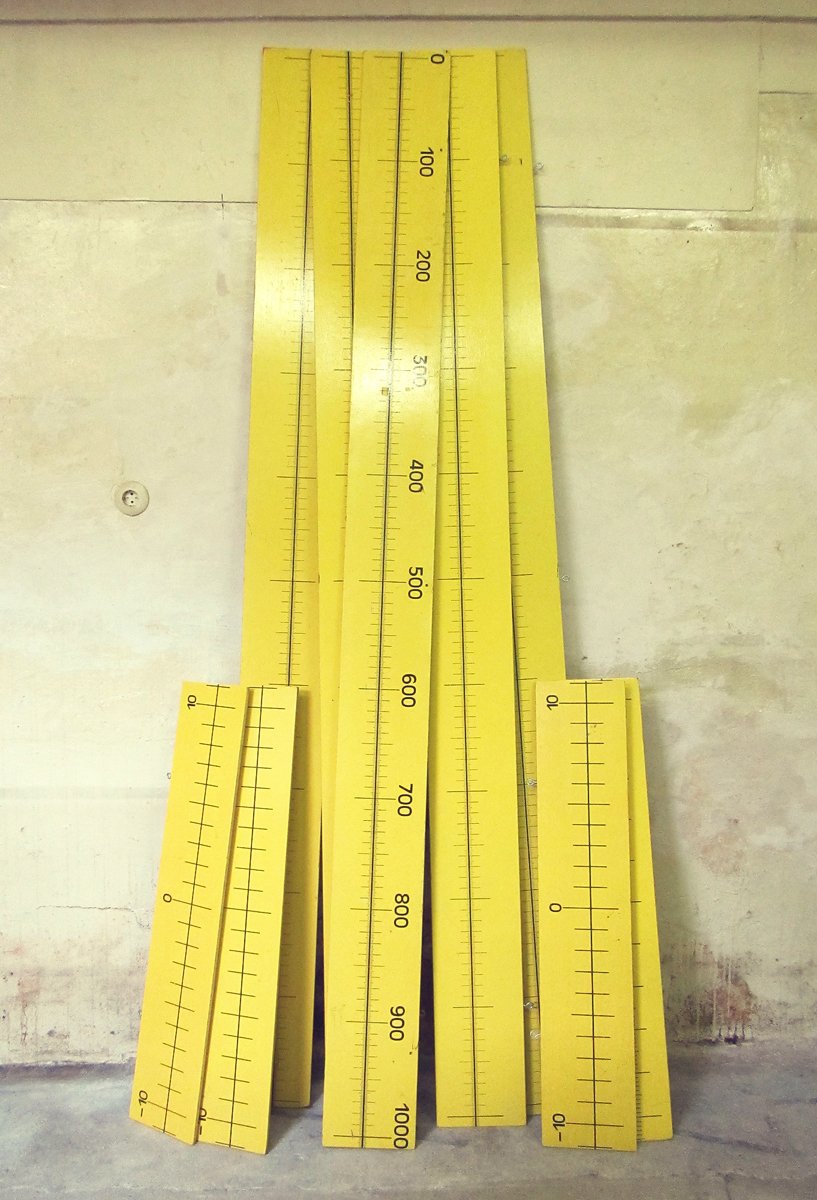 MAXI Wooden Rulers, 1970s, Set of 9 for sale at Pamono