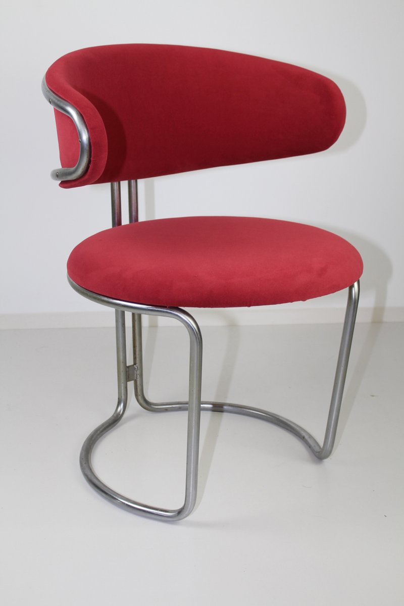tubular steel side chair in the style of panton 1960s ZWH-635708