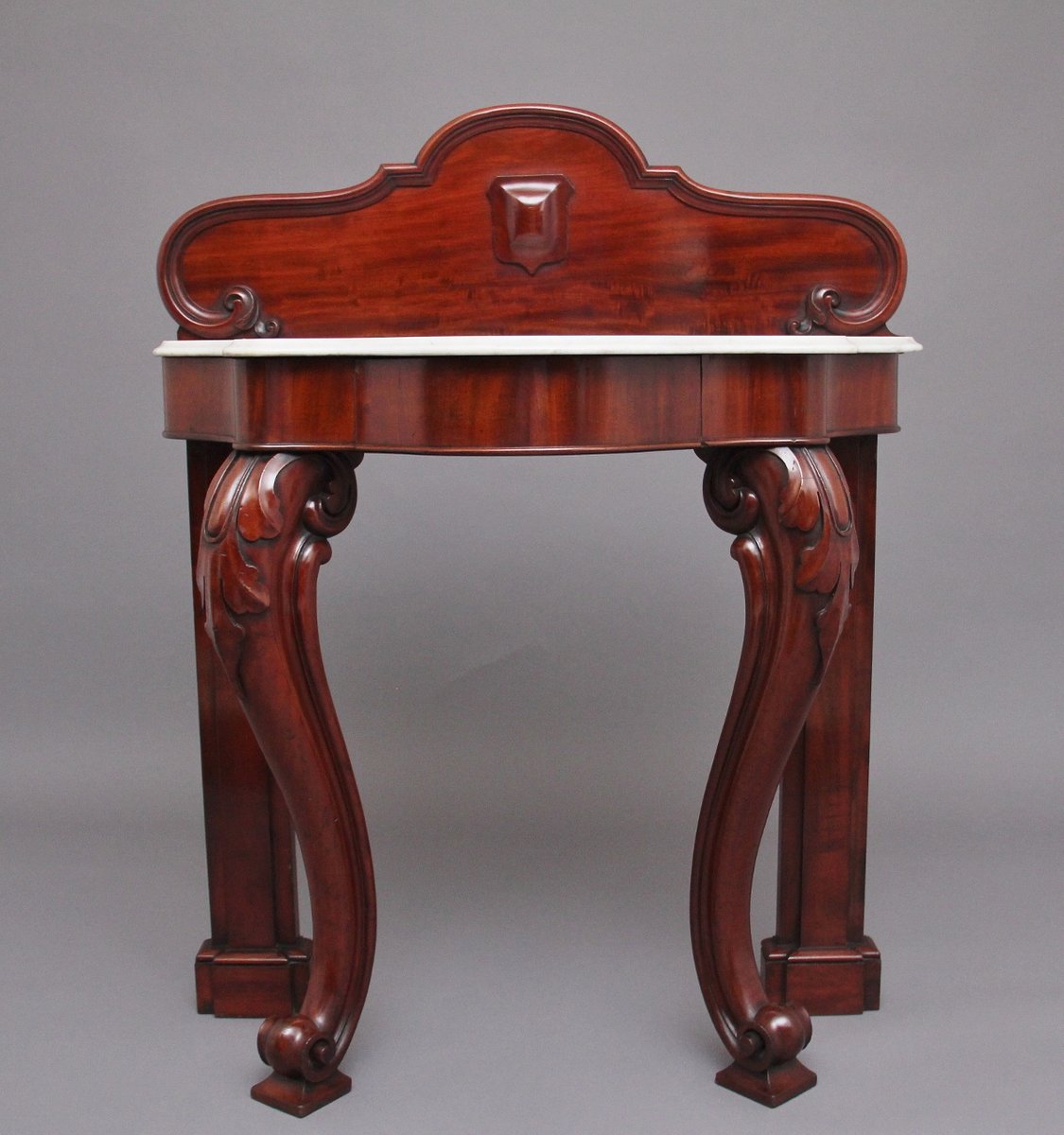 19th century mahogany and marble top console table EII-1000072