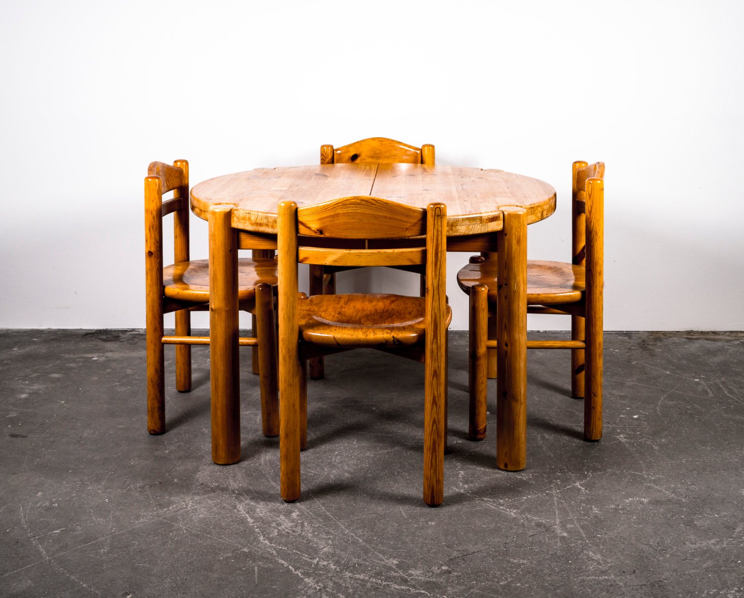 dining table chairs set in the style of rainer daumiller 1970s set of 5 1 VLO-1000304