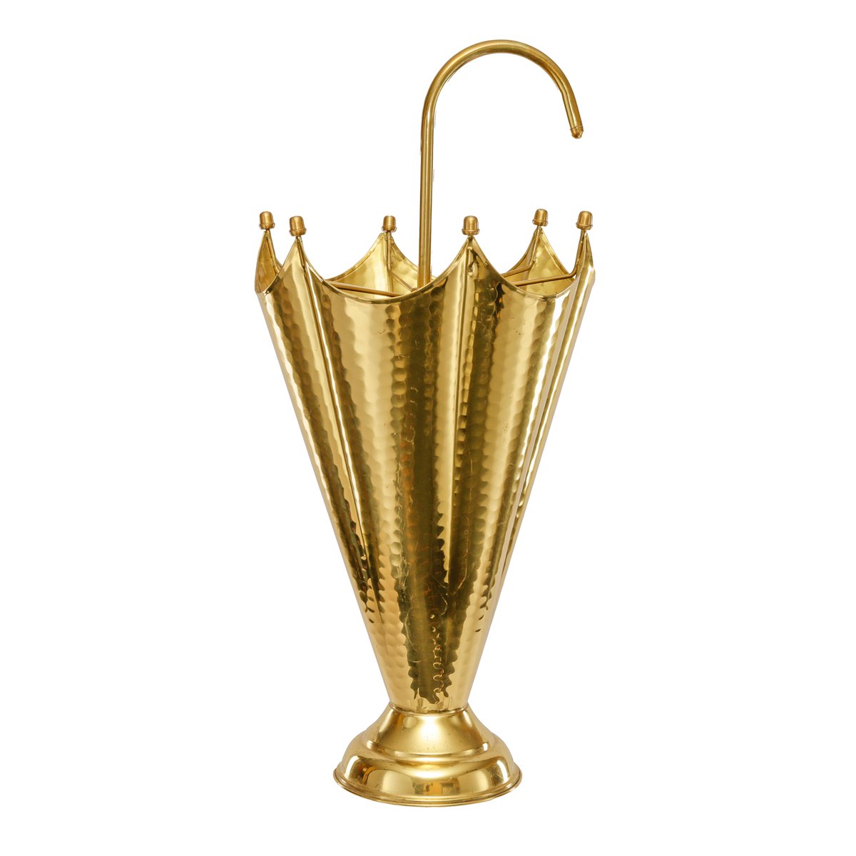 MidCentury Golden Brass Umbrella Stand, 1960s for sale at Pamono