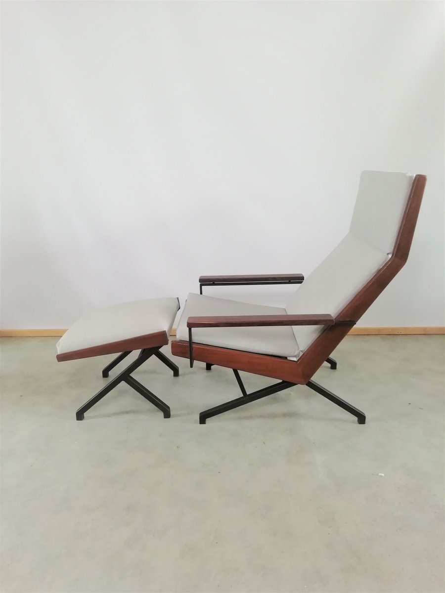 lotus lounge chair with ottoman by rob parry for gelderland 1950s set of 2 EHR-1000428