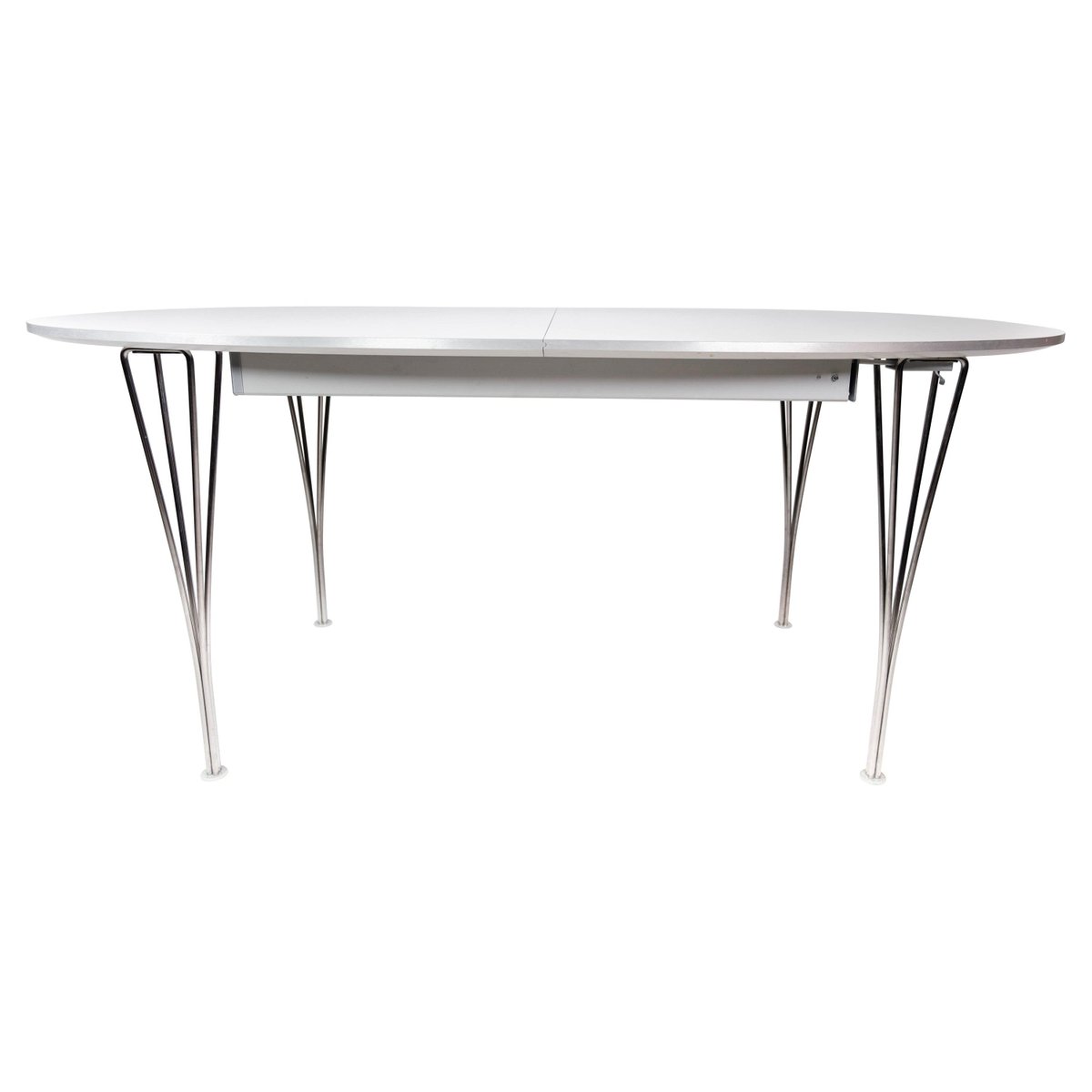 ellipse dining table with white laminate by piet hein for fritz hansen UY-1000726
