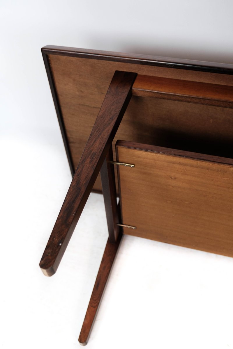 danish rosewood coffee table with shelf 1960s UY-1000751