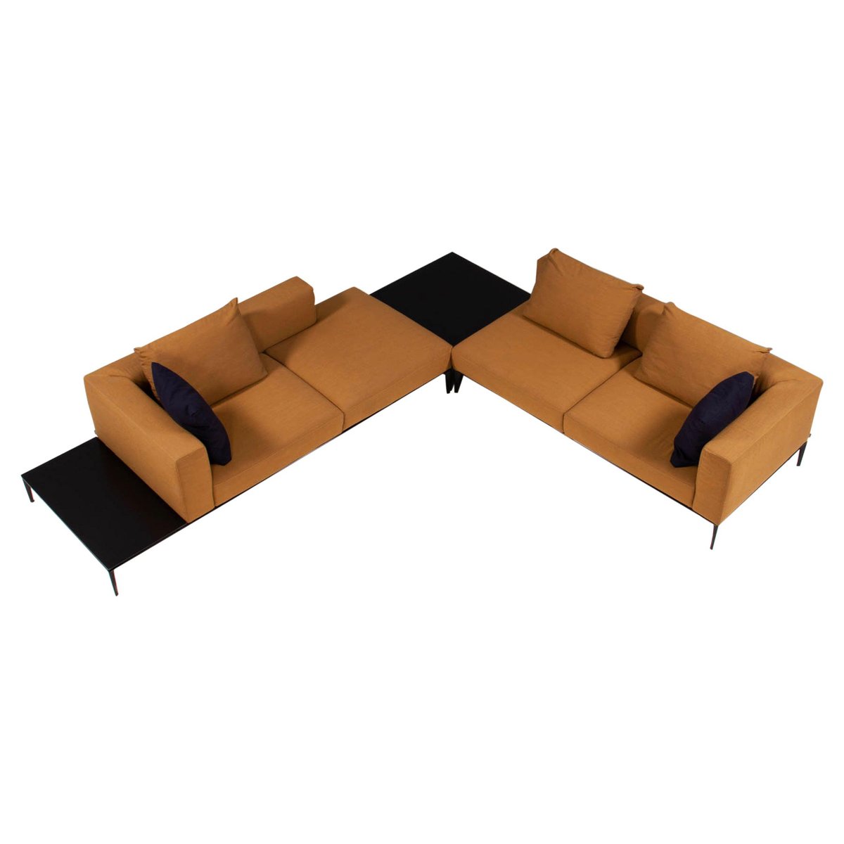 jaan living mustard yellow corner sofa with tables by by eoos for walter knoll wilhelm knoll XUI-1000852