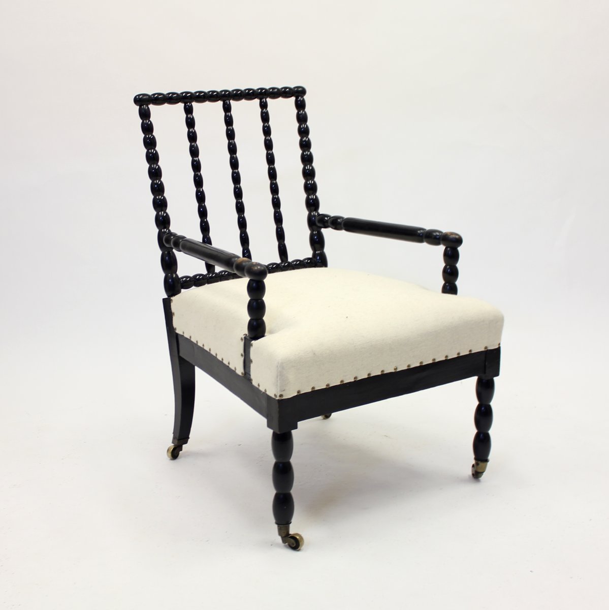 antique ebonized bobbin turned chair 1890s KQ-1001887