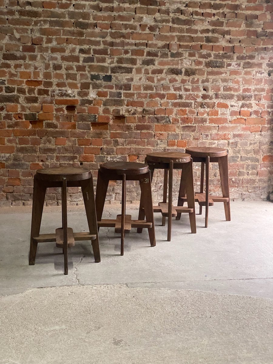 pj 011012 chandigarh high stools by pierre jeanneret india 1960s PIU-1001955